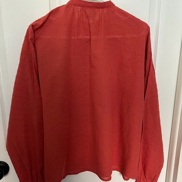 Universal Thread Women’s Sz S Balloon Long sleeve Poet Blouse Red NWT - Picture 5 of 8